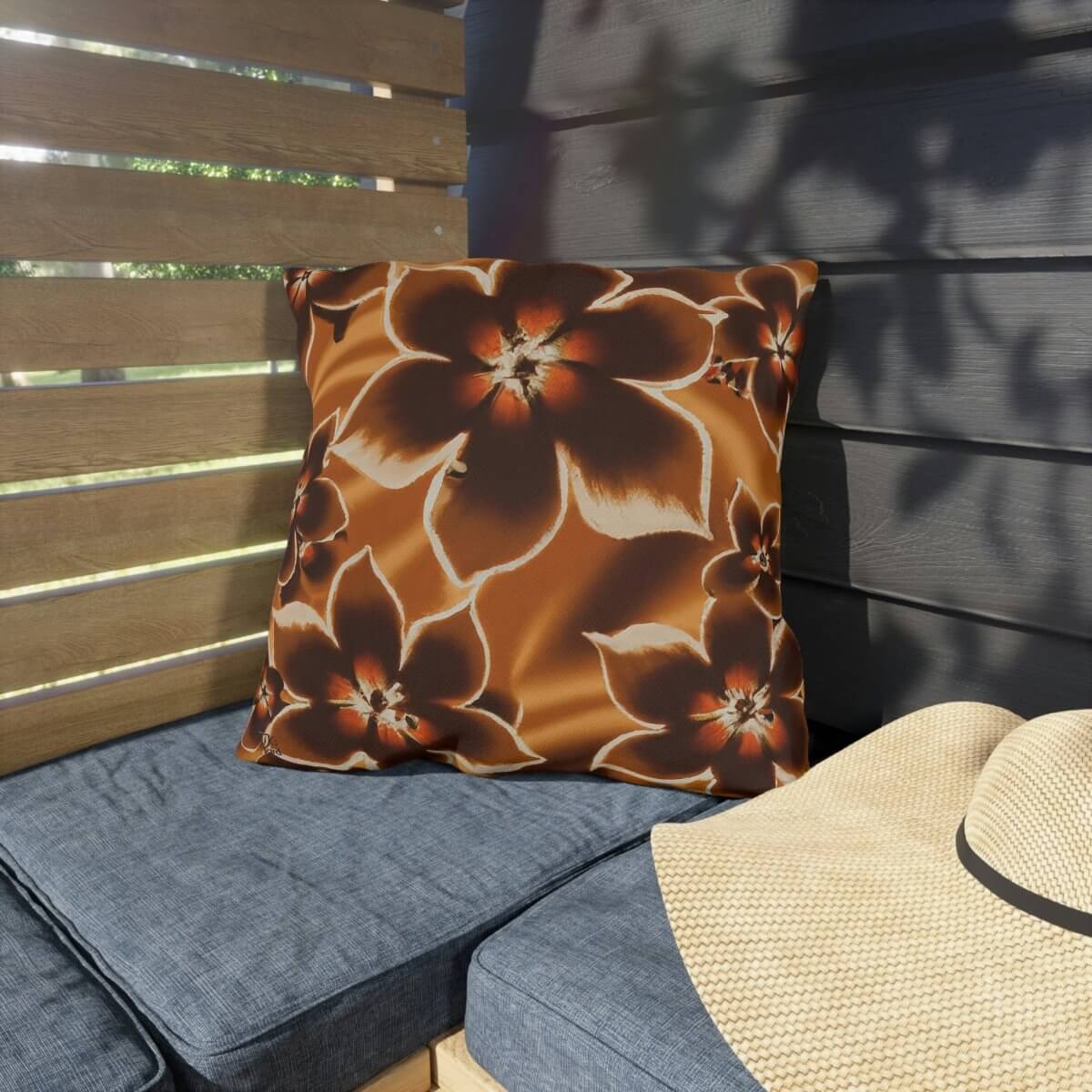 Island Chic - Outdoor Throw Pillow - The Tiki Yard - Outdoor Throw Pillows