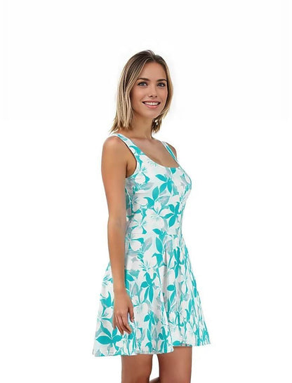 Kapua Mist - Dress - The Tiki Yard - Women's Hawaiian Skater Dress