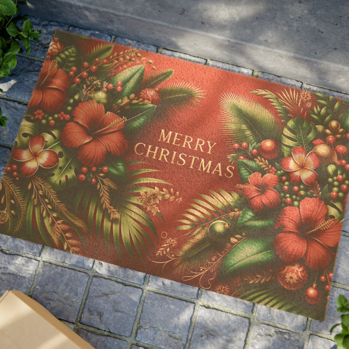 Paradise Christmas - Doormat - The Tiki Yard - Outdoor Christmas Doormat