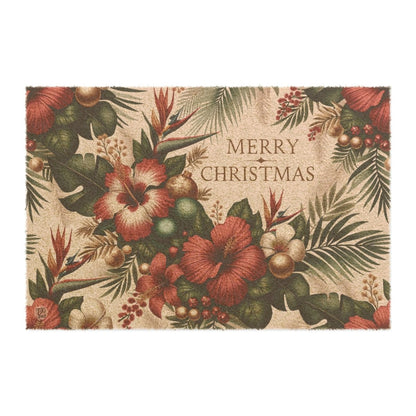 Christmas Luau - Doormat - The Tiki Yard - Outdoor Christmas Doormat