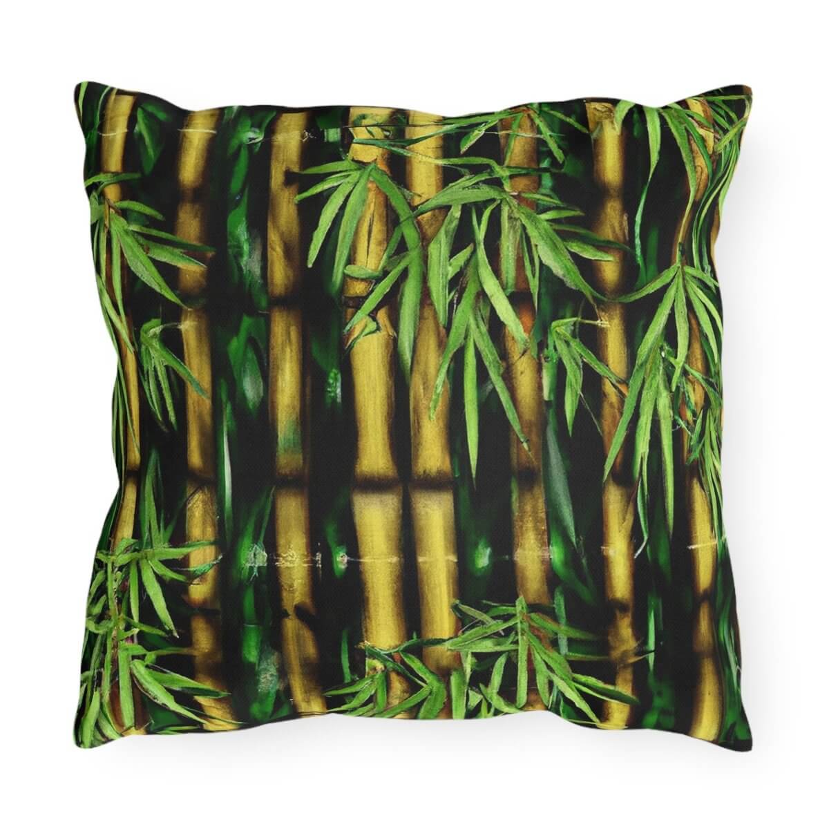 Bamboo Shadows - Outdoor Throw Pillow - The Tiki Yard - Outdoor Throw Pillows