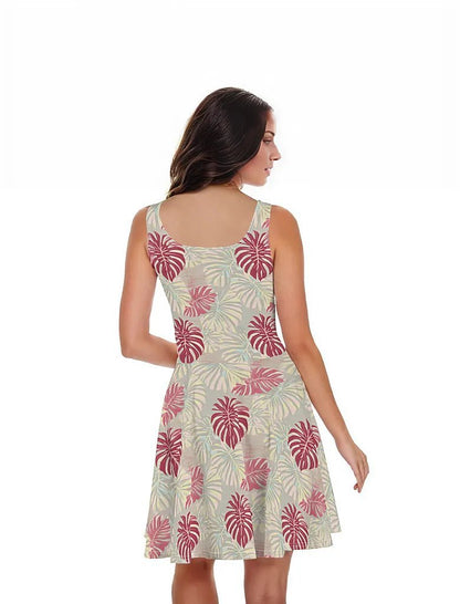 Oahu Dream - Hawaiian Dress - The Tiki Yard - Women's Hawaiian Skater Dress