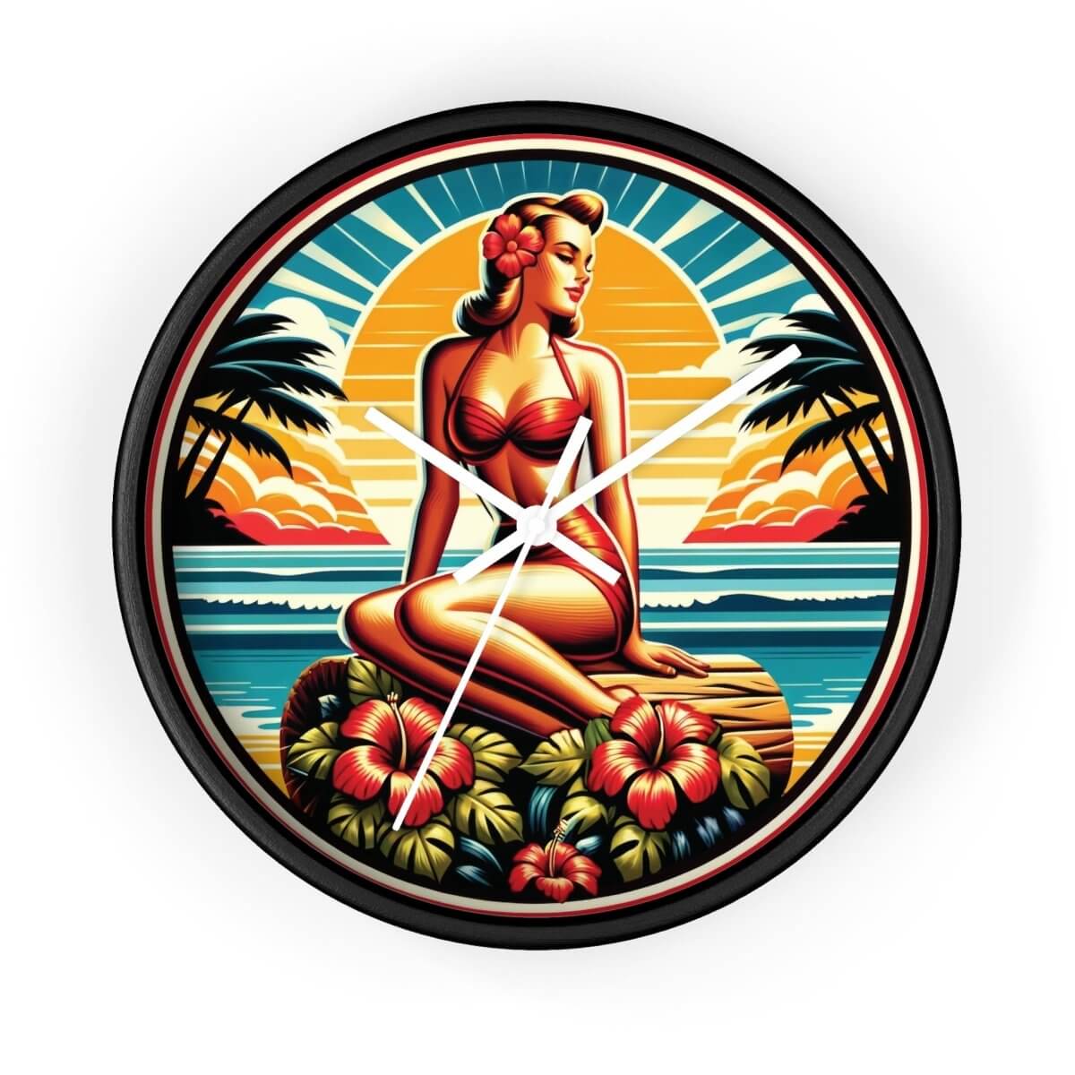 Sunset Dreams - Wall Clock - The Tiki Yard - Wall Clocks