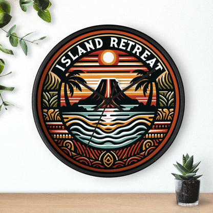 Island Retreat - Wall Clock - The Tiki Yard - Wall Clocks