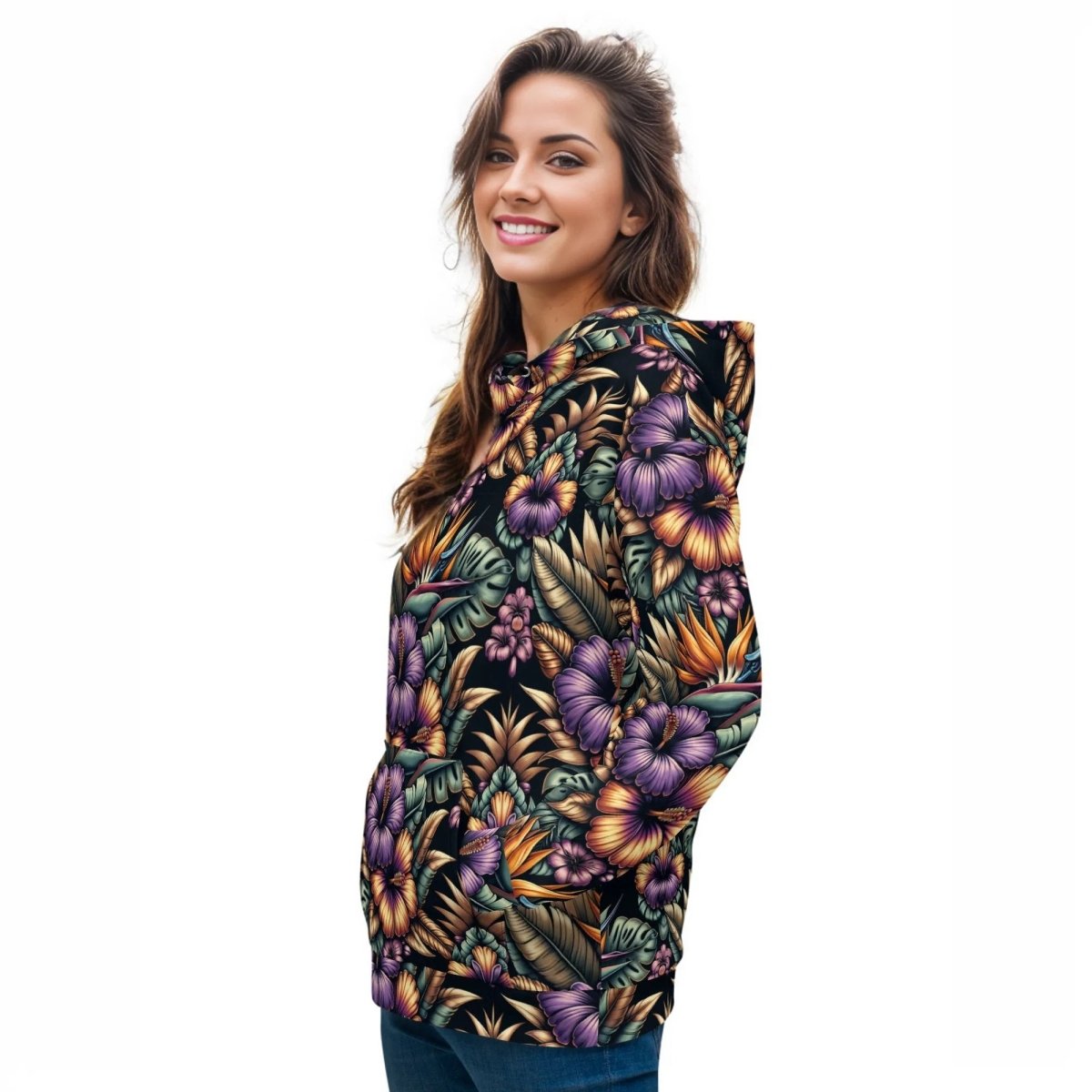 Maui Primal - Women's Hoodie - The Tiki Yard - Women's Hawaiian Hoodie