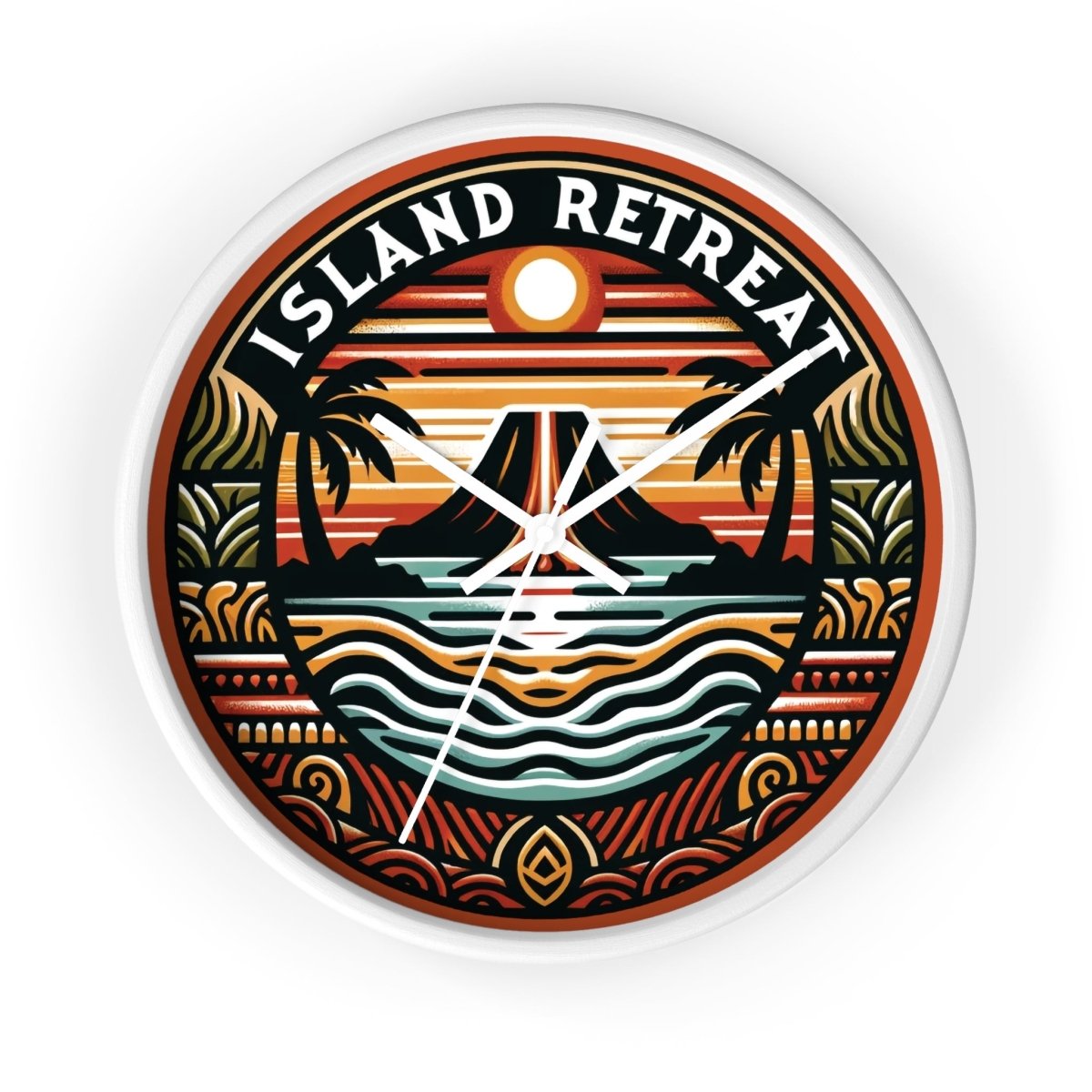 Island Retreat - Wall Clock - The Tiki Yard - Wall Clocks