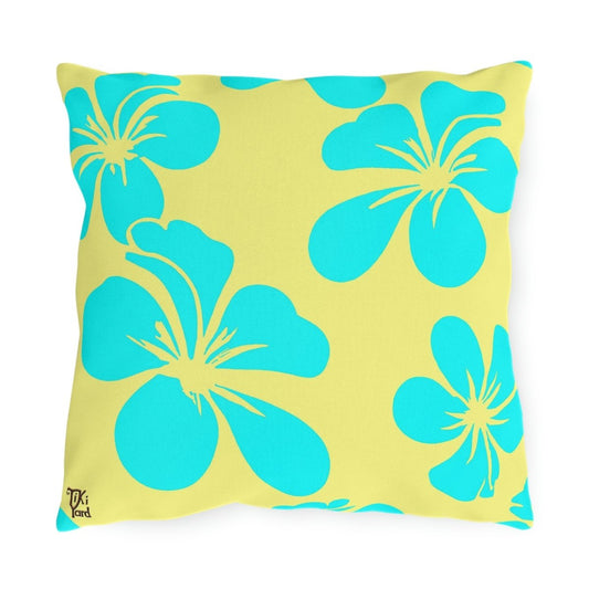 Coastal Blossom - Outdoor Throw Pillow - The Tiki Yard - Outdoor Throw Pillows