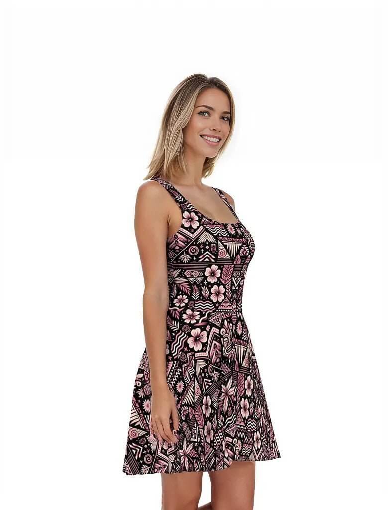 Tiki Gala - Hawaiian Dress - The Tiki Yard - Women's Hawaiian Skater Dress