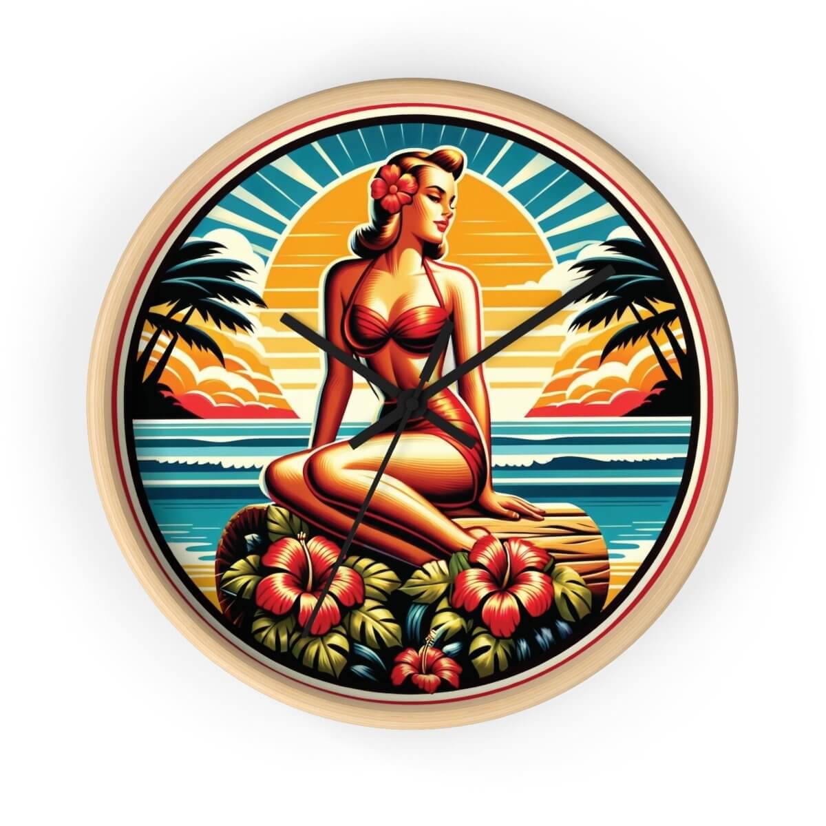 Sunset Dreams - Wall Clock - The Tiki Yard - Wall Clocks