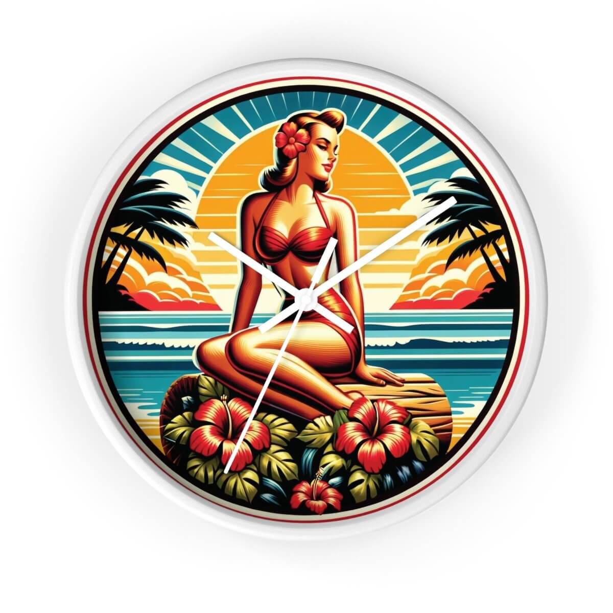 Sunset Dreams - Wall Clock - The Tiki Yard - Wall Clocks