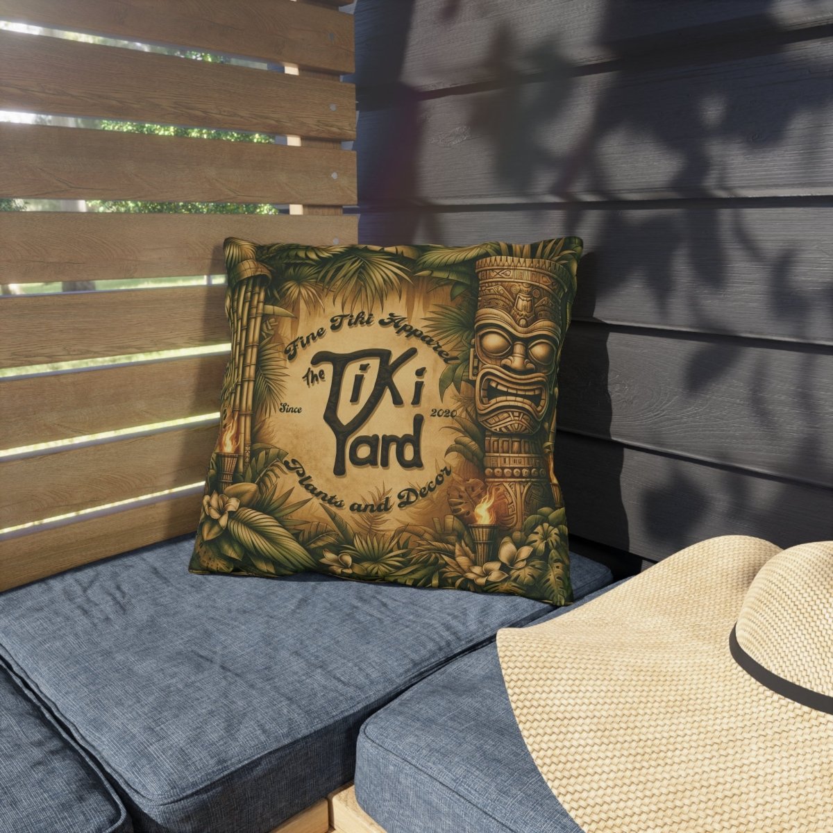 The Tiki Yard - Outdoor Throw Pillow - The Tiki Yard - Outdoor Throw Pillows