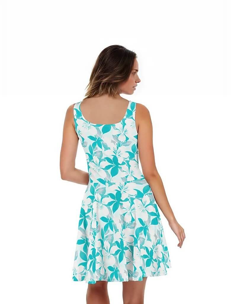 Kapua Mist - Dress - The Tiki Yard - Women's Hawaiian Skater Dress