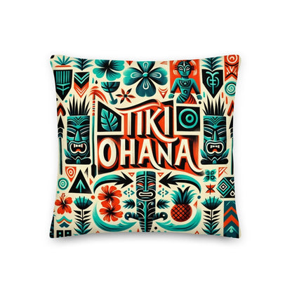 Tiki Ohana - Indoor Throw Pillow - The Tiki Yard - Indoor Throw Pillows